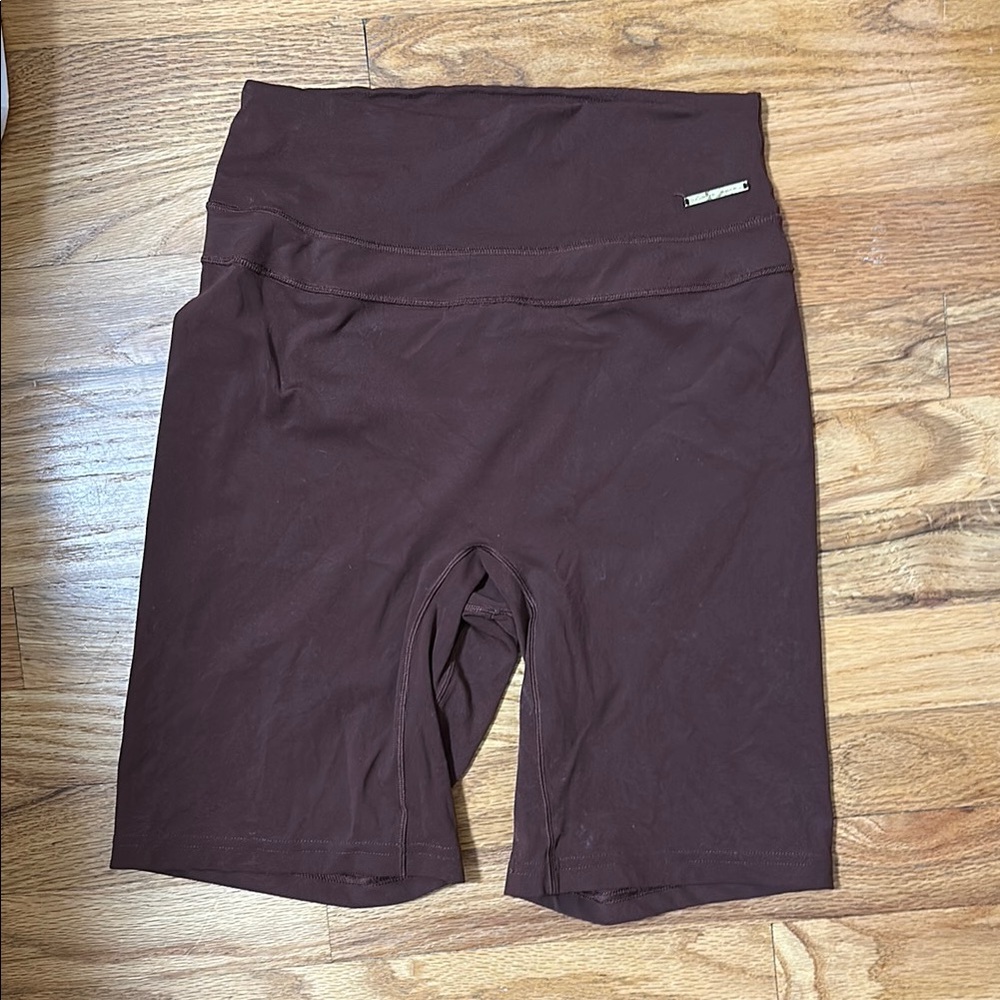Gymshark x Whitney Simmons Brown High-Waist Bike Shorts